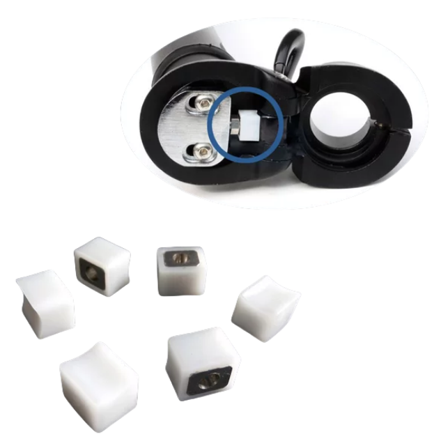 Stem Hinge Block 0° Plastic - White
