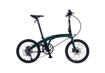 DAHON Mu EX green folding bike with telescopic handlepost