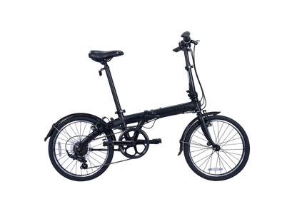Black DAHON Route folding bicycle with aluminum frame, sporty design